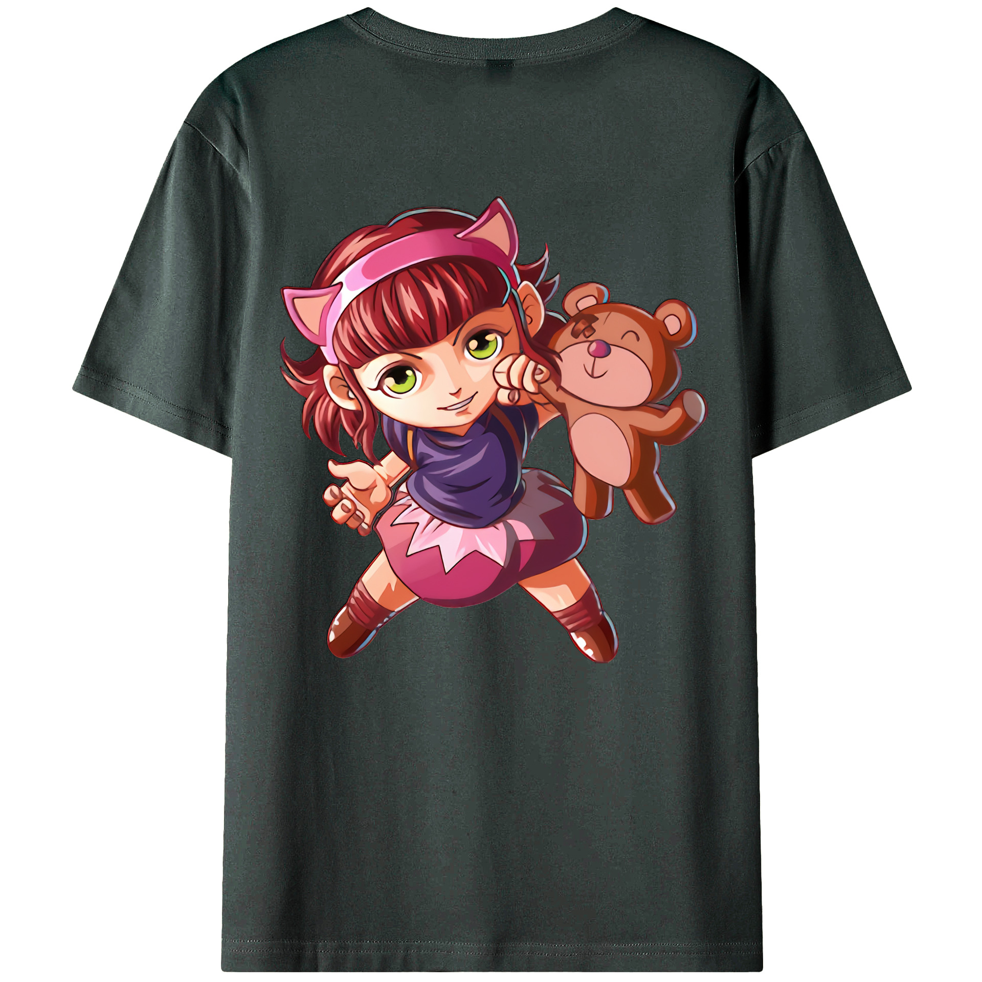 （画像用） リーグ・オブ・レジェンド League of Legends LOL 綿100％ メンズ半袖Tシャツ（バックプリント） 通気性